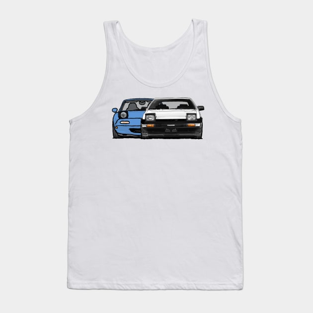 MX5 Miata vs AE86 Tank Top by Woreth